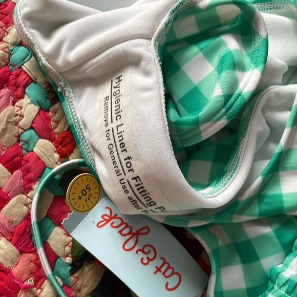 Cat and Jack gingham girls swimsuit Target - Picture 4 of 4